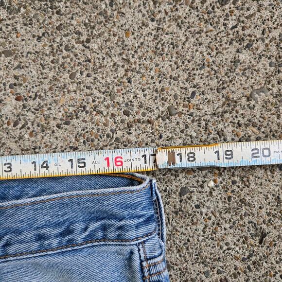 Vtg 90s LEVI'S 501 Plain Faded Straight Leg Denim Jeans Tagged 36 x 34 USA Made - Picture 7 of 8